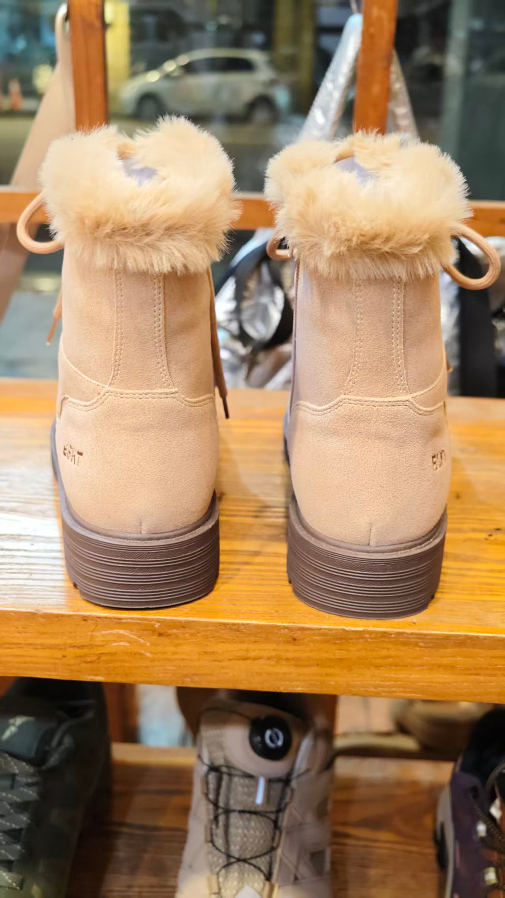 ESKT 反毛皮毛領綁帶雪靴 SN268