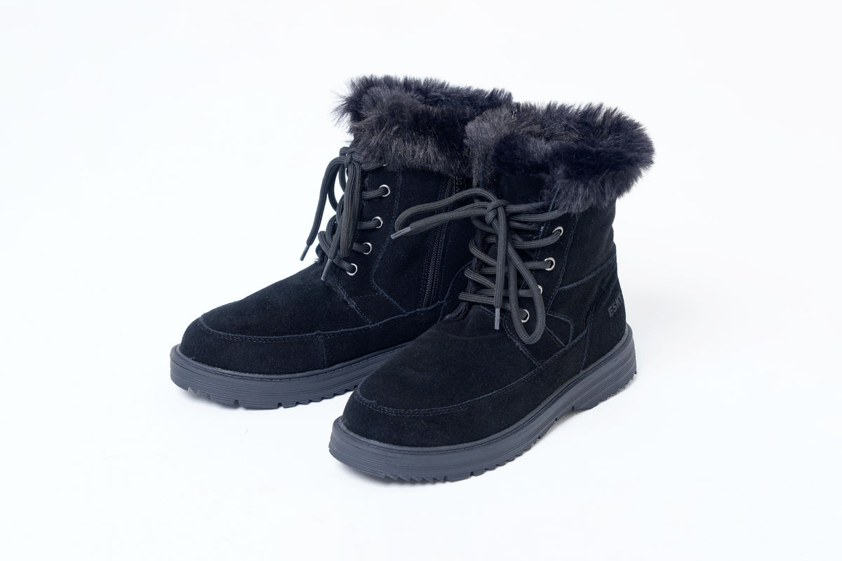 ESKT 反毛皮毛領綁帶雪靴 SN268